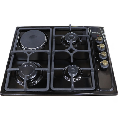 ჩასაშენებელი ქურის ზედაპირი LUXELL LX-412BF Black RUSTIK